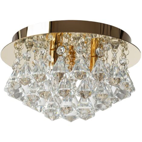 Ceiling Lamp Chandelier TOOLIGHT APP1038-3Cp Cristal Gold 3-light points G9 25x25x14,5Cm