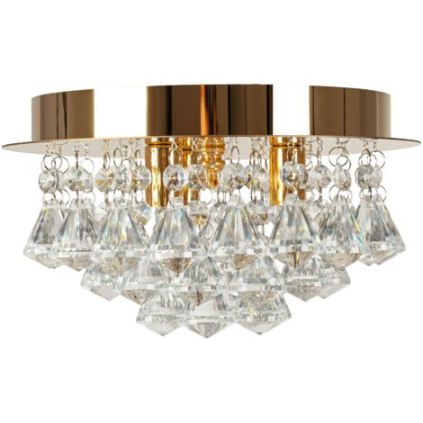 Ceiling Lamp Chandelier TOOLIGHT APP1038-3Cp Cristal Gold 3-light points G9 25x25x14,5Cm