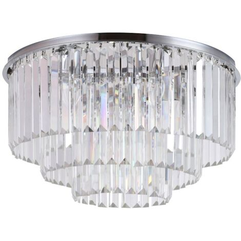 Ceiling Lamp Chandelier TOOLIGHT APP780-7C Cristal Round 7-light points E14 40x40x23,5Cm (1/5)