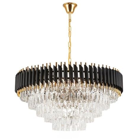 Chandelier Toolight APP1058-CP Gold Black Crystal E14 9-light points