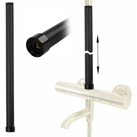 Extension for a bathtub and shower set BLACK 50cm