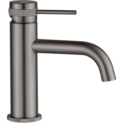 Bathroom faucet Rea Lungo Grip Gun Grey low