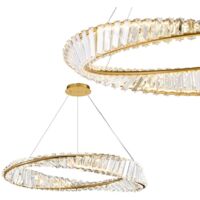 Pendant LED Lamp TOOLIGHT APP1201-CP Gold Crystal