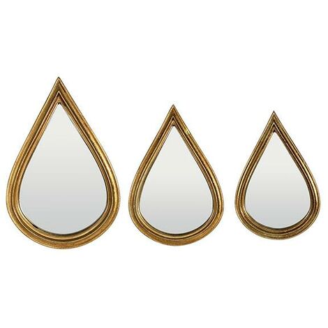 Lot de 3 miroirs gouttes 12, 14 et 16 cm (1/2)