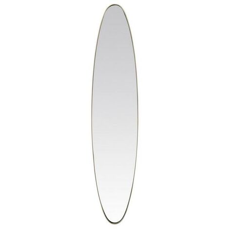 Miroir ovale aux bords fins doré 24x118cm (1/2)