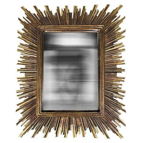 Miroir convexe rectangle doré 23,4x28,2cm (1/3)