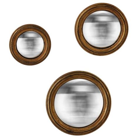 Miroir de sorciere Soleil Convexe col Noir