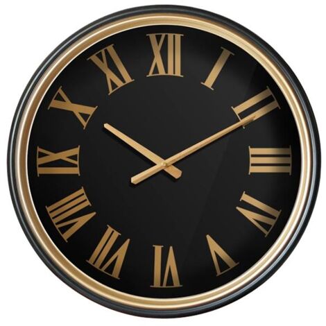 Horloge classique noire et dorée 50cm (1/3)