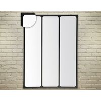 Miroir industriel 3 bandes avec rivets 90x120cm