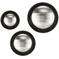 Lot de 3 miroirs ronds convexes patinés 9, 11 et 13 cm