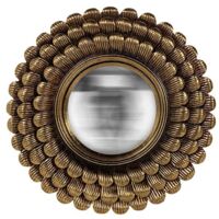 Miroir soleil convexe doré 20cm