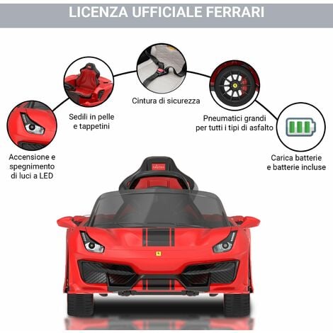 Ferrari 488 elettrica per bambini