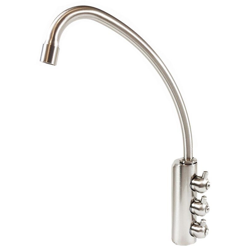 Rubinetto ForHome® 3 Vie Per Acqua Depurata Rubinetto Per Depuratore  (colore: Nickel Spazzolato)