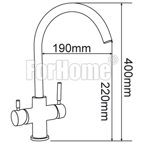 Rubinetto ForHome® 4 Vie Per Acqua Depurata Rubinetto Per Depuratore (colore:  Bianco)