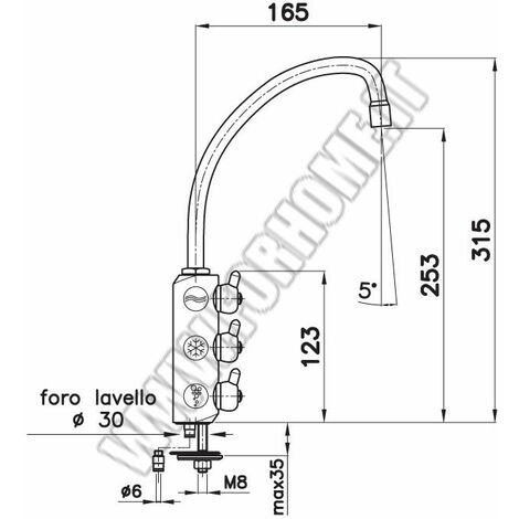 Rubinetto ForHome® 3 Vie Per Acqua Depurata Rubinetto Per