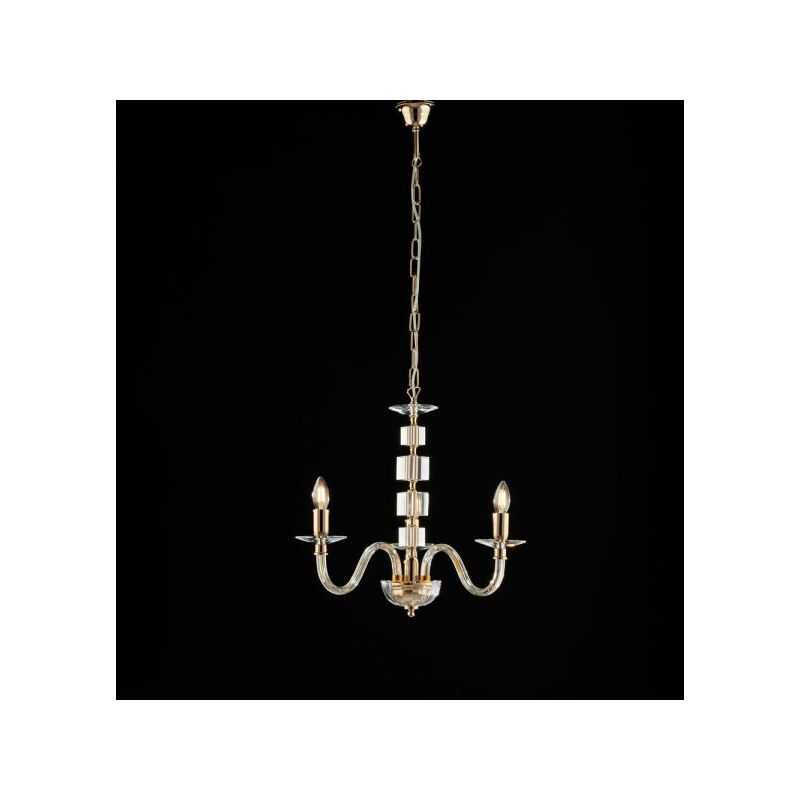 QAZQA Lampadario con paralume giuseppe - Classico - Tessuto,Acciaio -  Ruggine/Marrone - Tondo/Organico Max. 8 x Watt