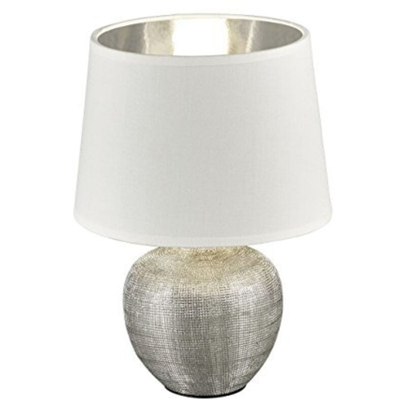 lampada da tavolo, abat jour con base in argento. Periodo Liberty