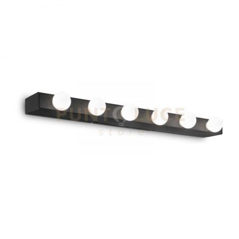 PRIVE' APPLIQUE 6 LUCI ATTACCO E14 NERO 60,5CM