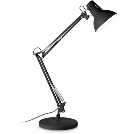 WALLY LAMPADA DA SCRIVANIA 1 LUCE ATTACCO E27 NERO DIFFUSORE ORIENTABILE (1/2)