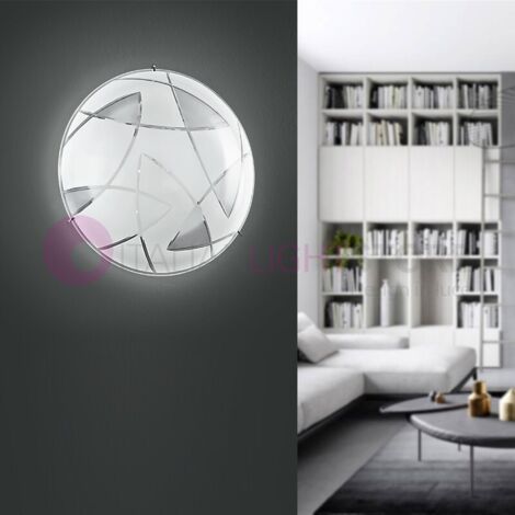 Plafoniera Contemporanea Fish Vetro Bianco 1 Luce E27 D30 (1/3)