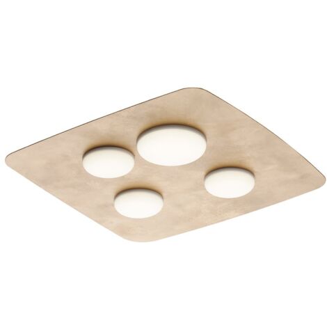 Plafoniera In Ferro Laccato Oro Led Integrato Luce Naturale 2700 Lumen (1/2)