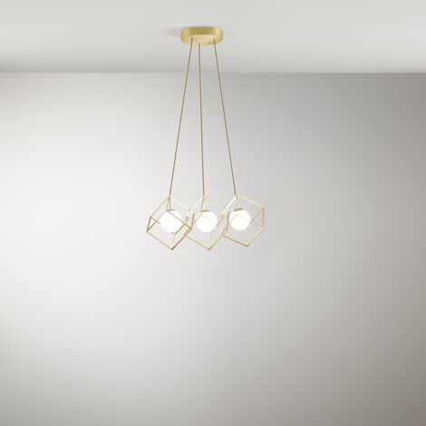 Lampada A Sospensione A Tre Luci, Finitura Nichel, Vetro Soffiato Colore Ametista L 10006 3 Lampada A Sospensione A Tre Luci, Finitura Nichel, Vetro Soffiato Colore Ametista L 10006 3
