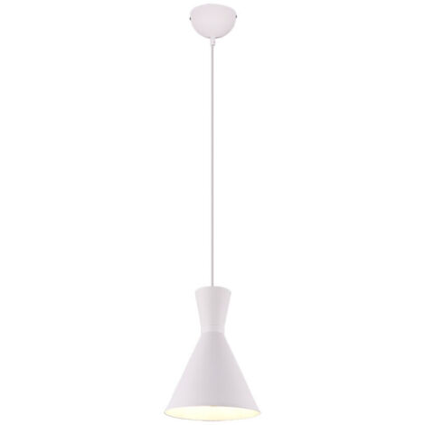 Lampada a sospensione, metallo, bianco opaco, 20x150x20 cm, Enzo (1/4)