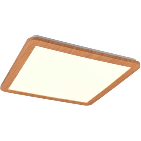 Plafoniera A LED In Legno 24W – Luce Neutra 4500K Per Soggiorno E Cucina – Design Moderno A Doppio Strato 30cm