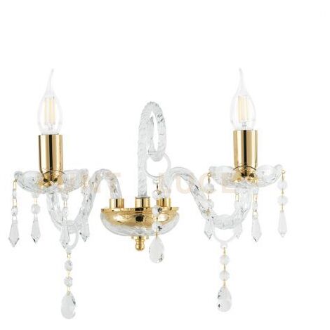 MARIA TERESA APPLIQUE MT/2 PASTORALE 2 LUCI ATTACCO E14 L.32CM