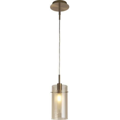 Duo III Pendant - Metallo bronzo e bicchiere di champagne (1/5)