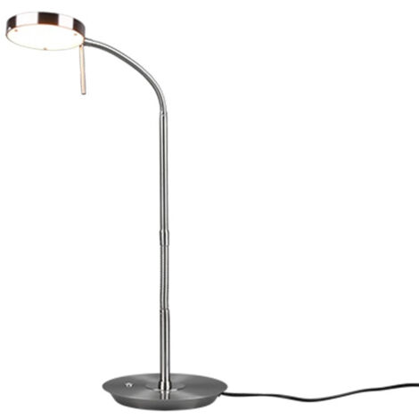 MONZA LAMPADA DA STUDIO LED 12W 1400lm, 2300+3000+4000K CON 2 SNODI FLESSIBILI ACCIAIO E CROMO DIMMERABILE H.57CM (1/5)