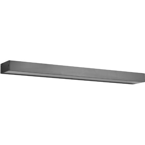 ROCCO H2O APPLIQUE LED 8W 800lm, 3000K BI-EMISSIONE NERO IP44 L. 60CM (1/5)