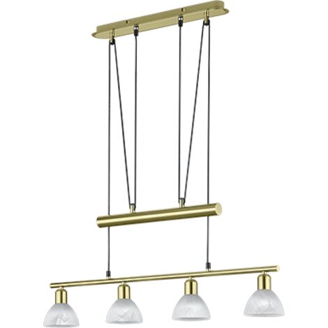 Lampada Sospensione Interno con Bilanciere 4 Luci Led Ottone Levisto GD Trio (1/2)