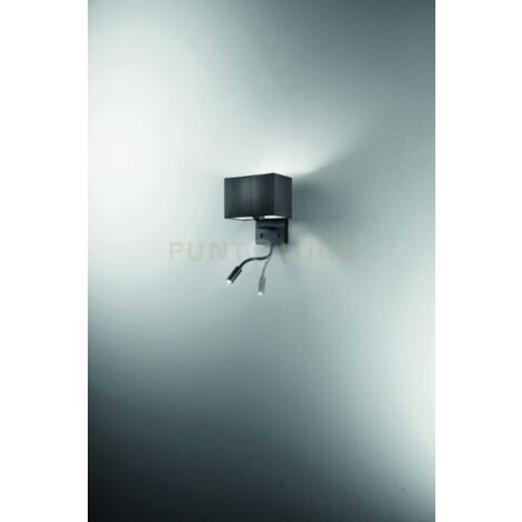 APPLIQUE SHADOW LED 3W 1 LUCE E27 NERO CON PARALUME