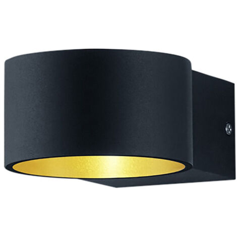 LACAPO APPLIQUE LED 4,3W 430lm, 3000K NERA INTERNO ORO D. 10CM P. 15CM (1/4)