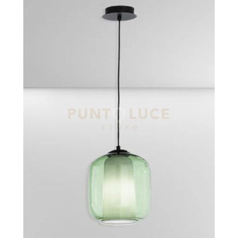 SOSPENSIONE VERVE-2 1 LUCE VERDE ATTACCO E14 SENZA BASE D' ATTACCO D.20CM H.19CM
