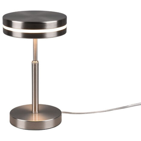 FRANKLIN LAMPADA DA TAVOLO LED 6W 700lm, 3000K ACCIAIO SATINATO H. 25CM (1/5)