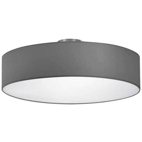 HOTEL PLAFONIERA TONDA PARALUME GRIGIO CM50 3 LUCI ATTACCO E27 (1/2)