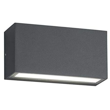 TRENT APPLIQUE 2 LED 9W 1100lm, 3000K ANTRACITE BI-EMISSIONE L.14 X H.5CM IP65 (1/4)