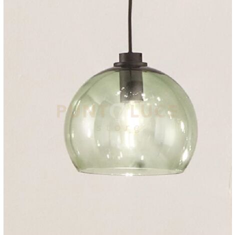 Sospensione vetro verde ambra Gea Luce NUMA BT3