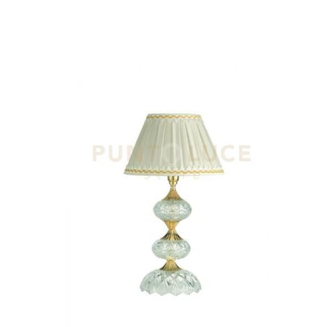 DALLAS LUME PICCOLO ORO E CRISTALLO CON PARALUME D.25CM 1 LUCE ATTACCO E14