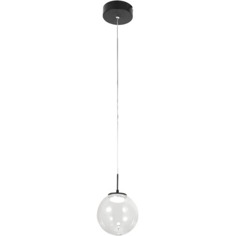 Ariel - Lampada a sospensione singola trasparente di Fabas Luce - Led 8W dimmerabile - Lampada da soffitto design moderno (1/4)