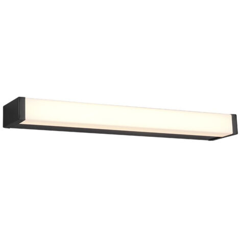 FABIO H2O APPLIQUE LED 6,5W · 1x 750lm, 3000K NERO IP44 L. 42,5CM DIMMERABILE (1/5)