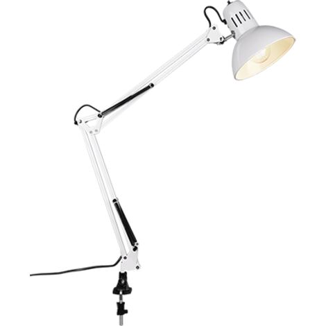 Lampada Scrivania a Morsetto Pinza Architetto Design Bianco Tajo GD Trio (1/7)