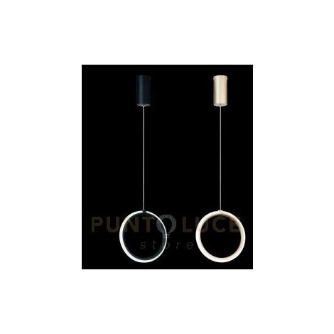 SOSPENSIONE SINGOLA PINTA NERO LED 3000k 780lm 12w DIMMERABILE SENZA VETRO