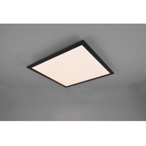 GAMMA PLAFONIERA LED 18W 2300lm, 2700 - 6500K QUADRATA BORDO NERO CON TELECOMANDO MULTIFUNZIONE 45X45CM DIMMERABILE (1/5)