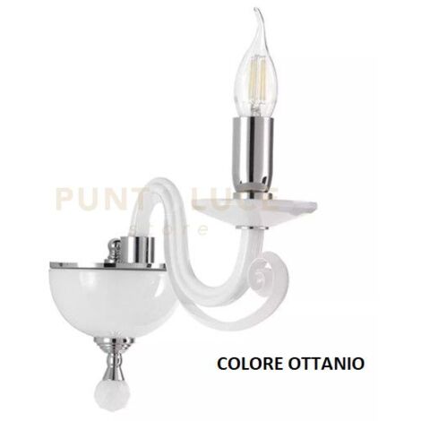 APPLIQUE 1306 1 LUCE OTTANIO E CROMO ATTACCO E14 H.20CM