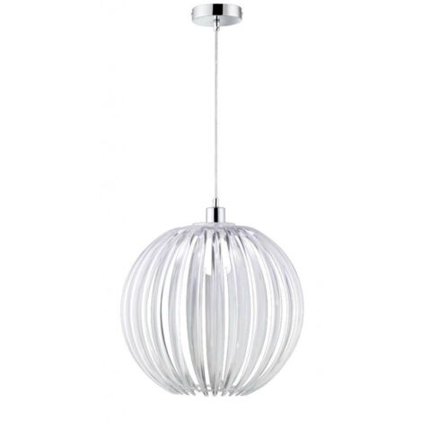 ZUCCA SOSPENSIONE PALLA ACRILICO TRASPARENTE D.40CM 1 LUCE ATTACCO E27