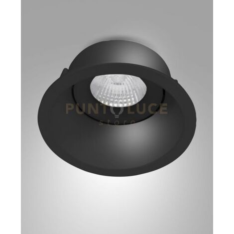 TOODLE FARETTO ATTACCO GU10 TONDO NERO ORIENTABILE D.9,3CM