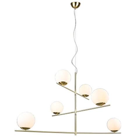Lampada Sospesa Pure Trio Lighting 6xE14 Ottone Opaco (1/5)